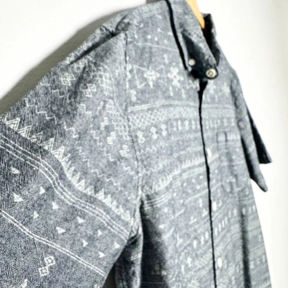 Silverlake Short Sleeve Button Down Southwestern Print Cotton Shirt Sz Medium - Picture 4 of 7